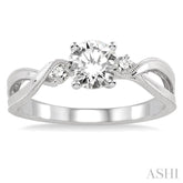 1/20 ctw Diamond Semi-Mount Engagement Ring in 14K White Gold